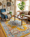 Beverly Grove Collection Area Rug -  Fairfax (Yellow) Rectangle Yellow  lifestyle 18