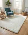 Alpine Plush Collection Area Rug -  Cortina (White) Rectangle White  lifestyle 23