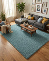 Plush Oasis Collection Area Rug - Serenity (Light Slate Blue) Rectangle Light Slate Blue  lifestyle 23