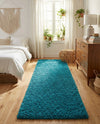 Plush Oasis Collection Area Rug - Serenity (Turquoise) Runner Turquoise  lifestyle 73