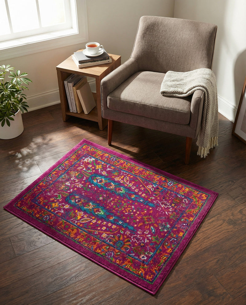 Caribbean Cove Collection Area Rug -  Tobago Rectangle Pink  lifestyle 31