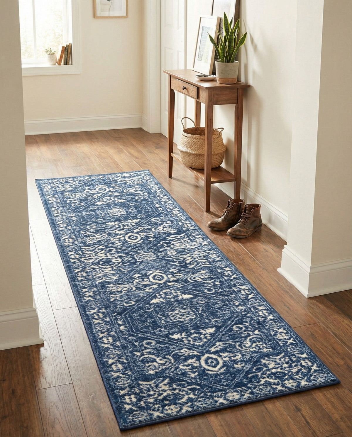 Charleston Elegance Collection Area Rug - Harborview Runner Blue  lifestyle 111