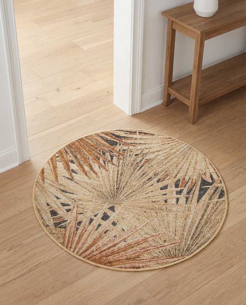 Seaside Blooms Collection Area Rug -  Avalon Round Multi  lifestyle 75