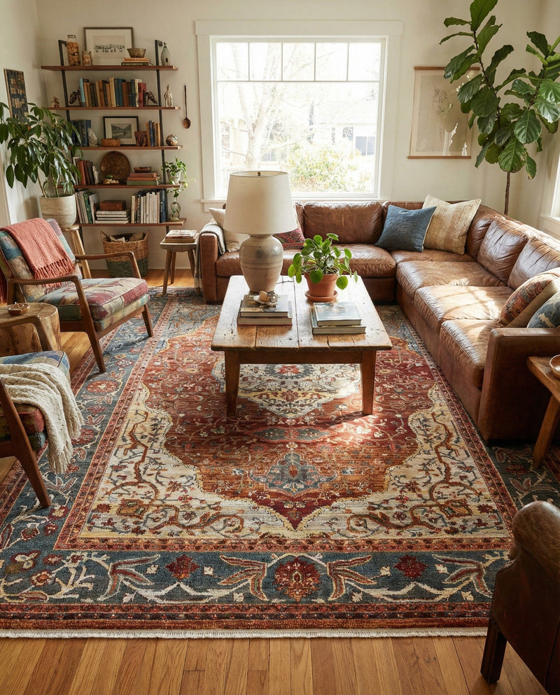 Caribbean Breeze Collection Area Rug -  Vieques Rectangle Rust Red  lifestyle 52