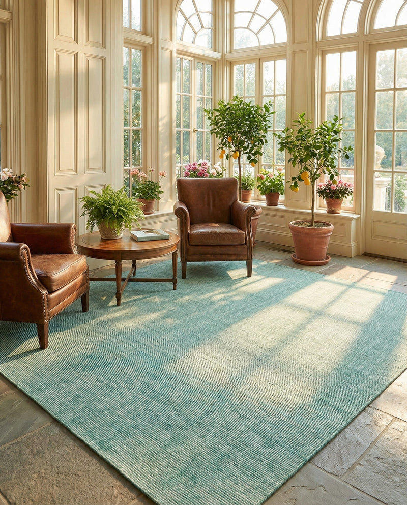 Berkshire Estate Collection Area Rug - Windsor (Green) Square Green  lifestyle 46