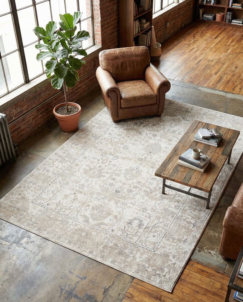 Cascade Range Collection Area Rug -  Shasta (Ivory) Rectangle Ivory  lifestyle 24