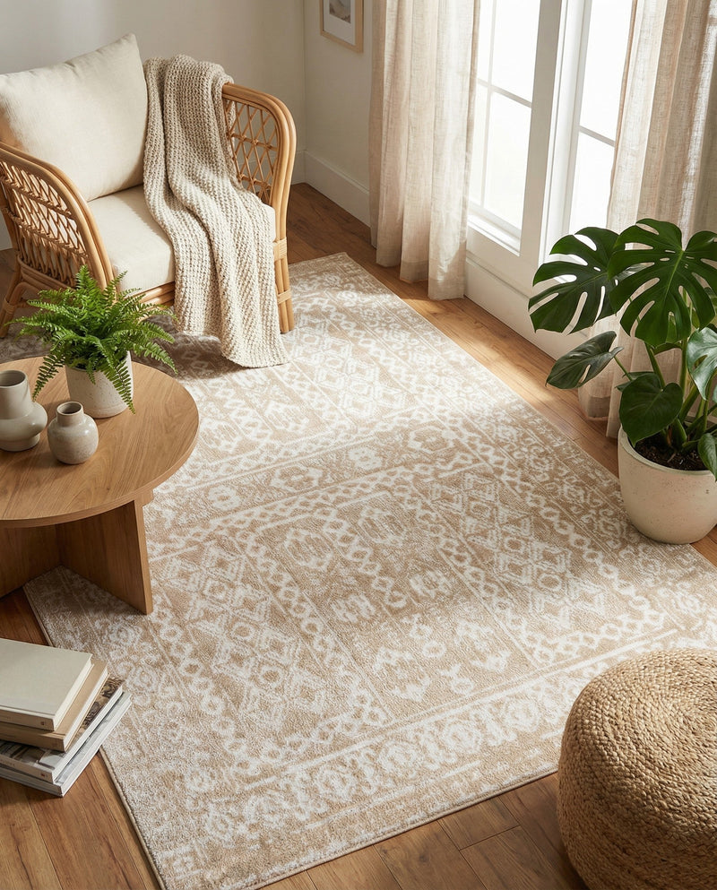 Cambridge Classics Collection Area Rug - Trinity (Beige) Rectangle Beige  lifestyle 8