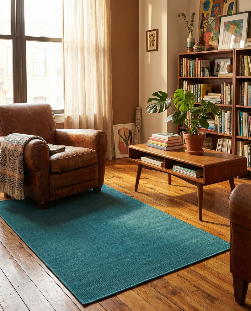 Soho Elegance Collection Area Rug - Chelsea (Turquoise) Rectangle Turquoise  lifestyle 26