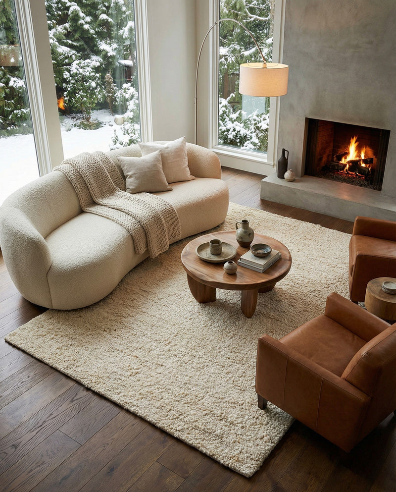 Wellington Luxe Shag Collection Area Rug - Kapiti Rectangle Moroccan Ivory  lifestyle 29