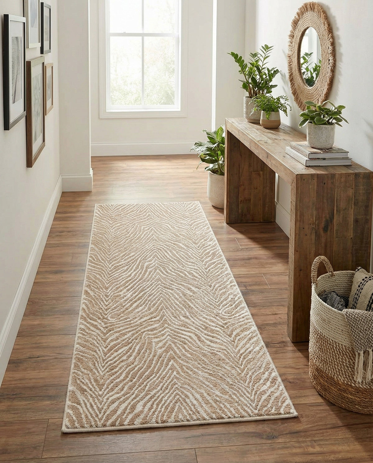 Bloomsbury Elegance Collection Area Rug -  Chelsea Runner Ivory Beige  lifestyle 201