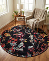 Brighton Terrace Collection Area Rug -  Roedean Round Navy Blue  lifestyle 49