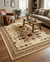 Tabriz Tapestries Collection Area Rug - Azerbaijan (Ivory) Rectangle Ivory  lifestyle 22