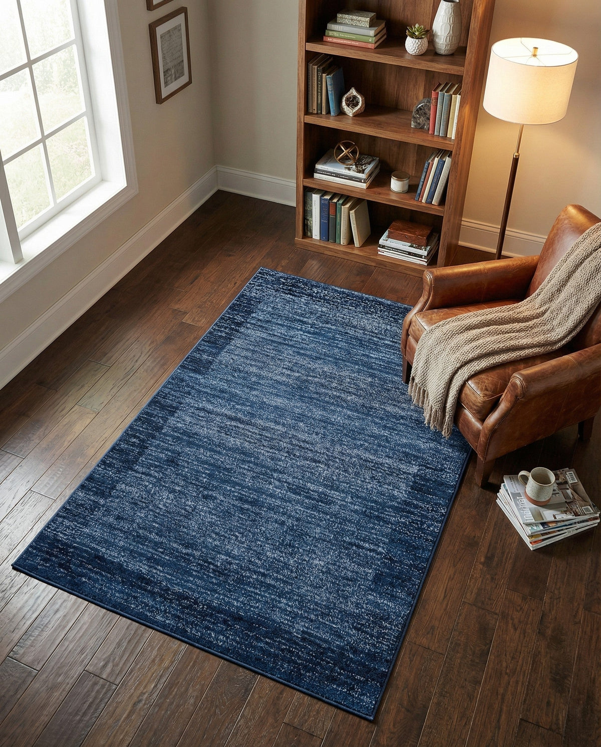 Studio Haven Collection Area Rug -  Conservatory (Navy Blue) Rectangle Navy Blue  lifestyle 9
