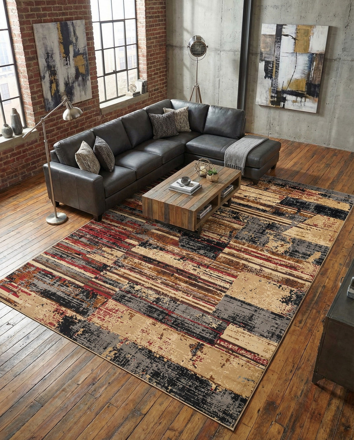 Neptune Elegance Collection Area Rug - Triton Rectangle Multi  lifestyle 16