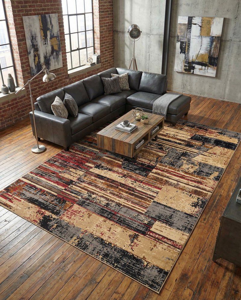 Neptune Elegance Collection Area Rug - Triton Rectangle Multi  lifestyle 16
