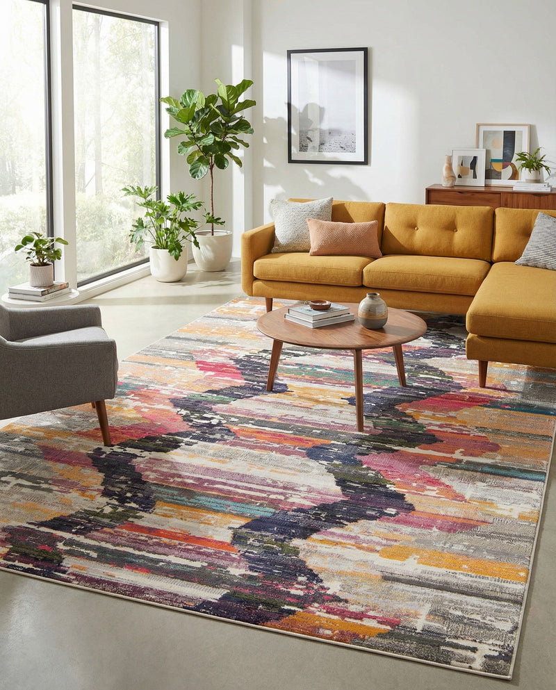 Colorburst Oasis Collection Area Rug -  Mirage Rectangle Multi  lifestyle 20