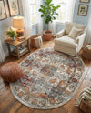 Savannah Soiree Collection Area Rug -  Everglade (Ivory) Oval Ivory  lifestyle 40