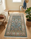 Persian Elegance Collection Area Rug -  Kerman (Blue) Rectangle Blue  lifestyle 35