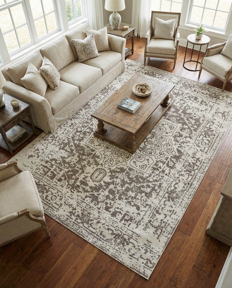 Georgetown Rugs Collection Area Rug - Dupont (White) Rectangle White  lifestyle 11