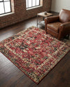 Neptune Elegance Collection Area Rug -  Galatea (Burgundy) Square Burgundy  lifestyle 56