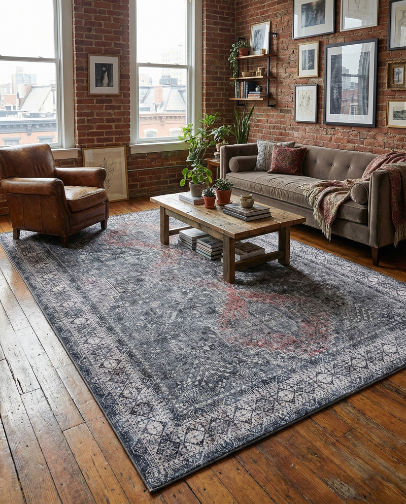 Heritage Elegance Collection Area Rug -  Uffizi Rectangle Gray  lifestyle 37