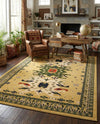 Tabriz Tapestries Collection Area Rug - Azerbaijan (Cream) Rectangle Cream  lifestyle 9