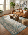 Seville Stripes Collection Area Rug - Cadiz (Light Gray) Rectangle Light Gray  lifestyle 26