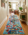 Colorburst Oasis Collection Area Rug -  Fresco Runner Aqua  lifestyle 49
