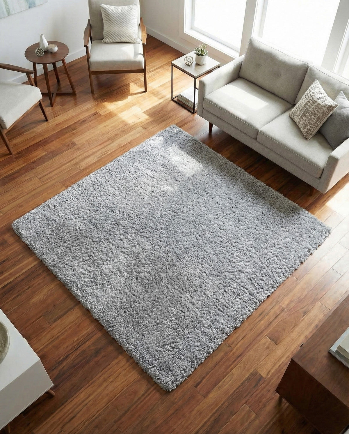 Alpine Plush Collection Area Rug -  Cortina (Sterling) Square Sterling  lifestyle 83