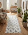 Trellis Mosaic Collection Area Rug -  Pergolatown (Ivory) Runner Ivory  lifestyle 62