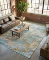 Arcadia Rugs Collection Area Rug -  Nirvana Rectangle Cream Blue  lifestyle 14