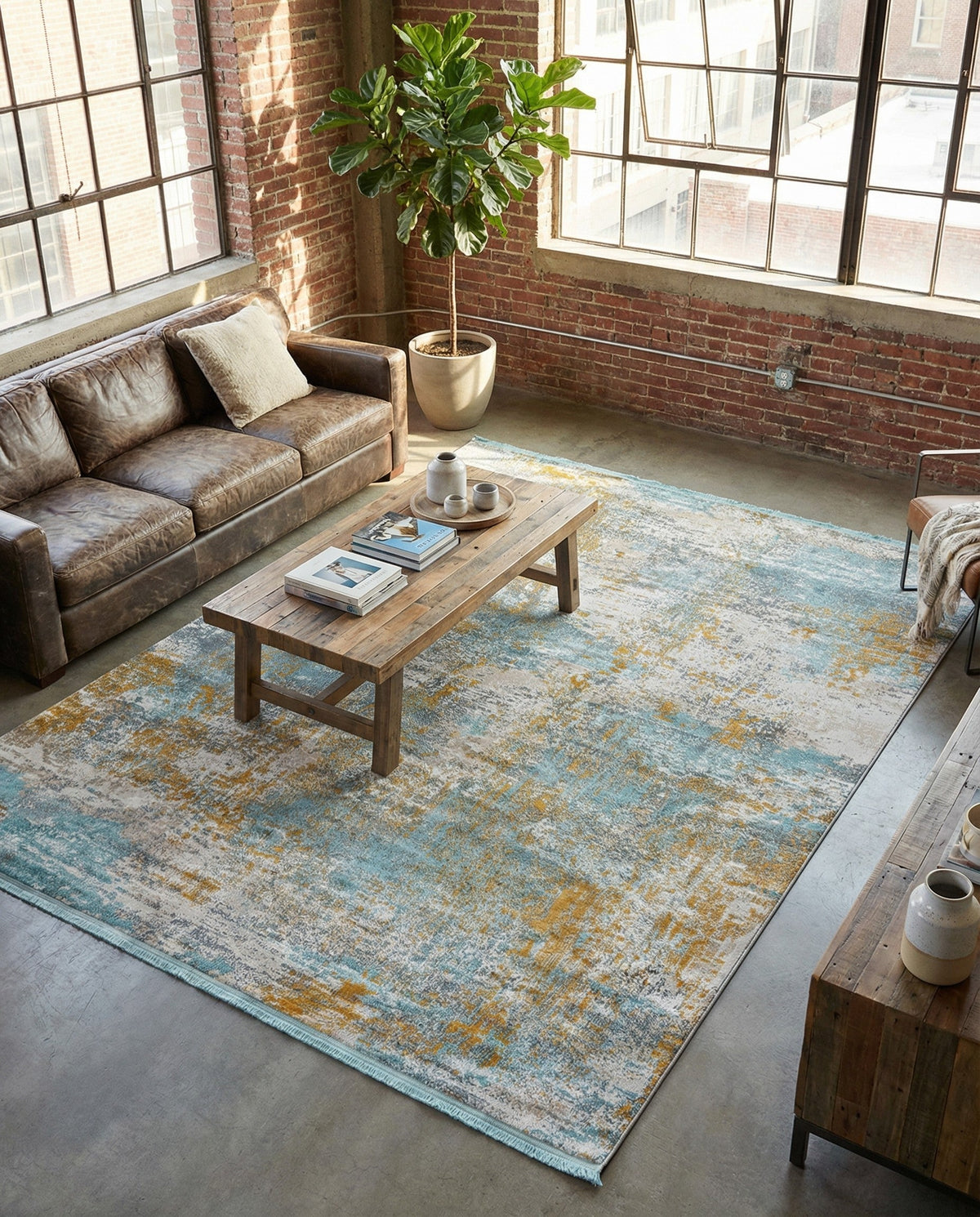 Arcadia Rugs Collection Area Rug -  Nirvana Rectangle Cream Blue  lifestyle 14
