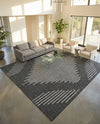 Urban Terrace Collection Area Rug -  Chelsea (Charcoal Gray) Square Charcoal Gray  lifestyle 72