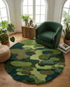 Forest Floor Oasis Collection Area Rug - Willowbrook Round Green  lifestyle 30