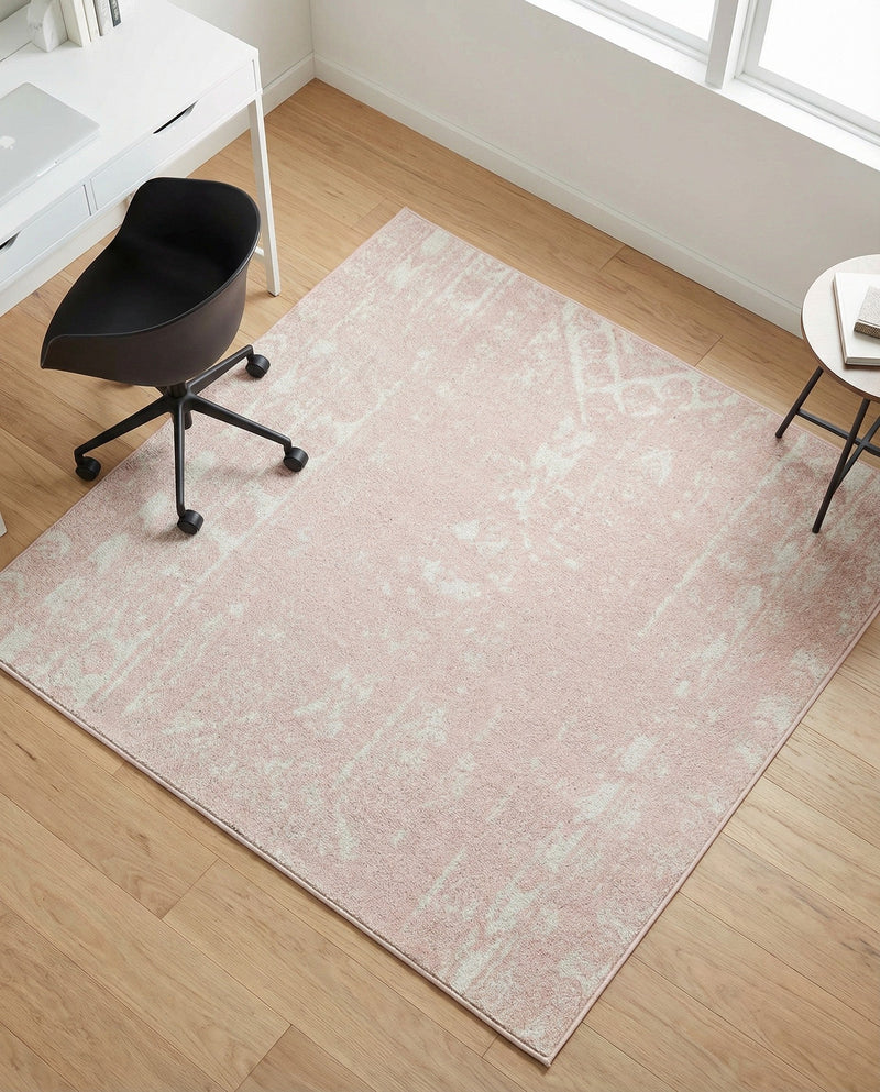 Brighton Stripes Collection Area Rug - Sussex (Pink) Square Pink  lifestyle 51