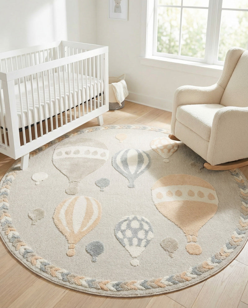 Wonder Tykes Collection Area Rug -  Joyscape Round Multi  lifestyle 62