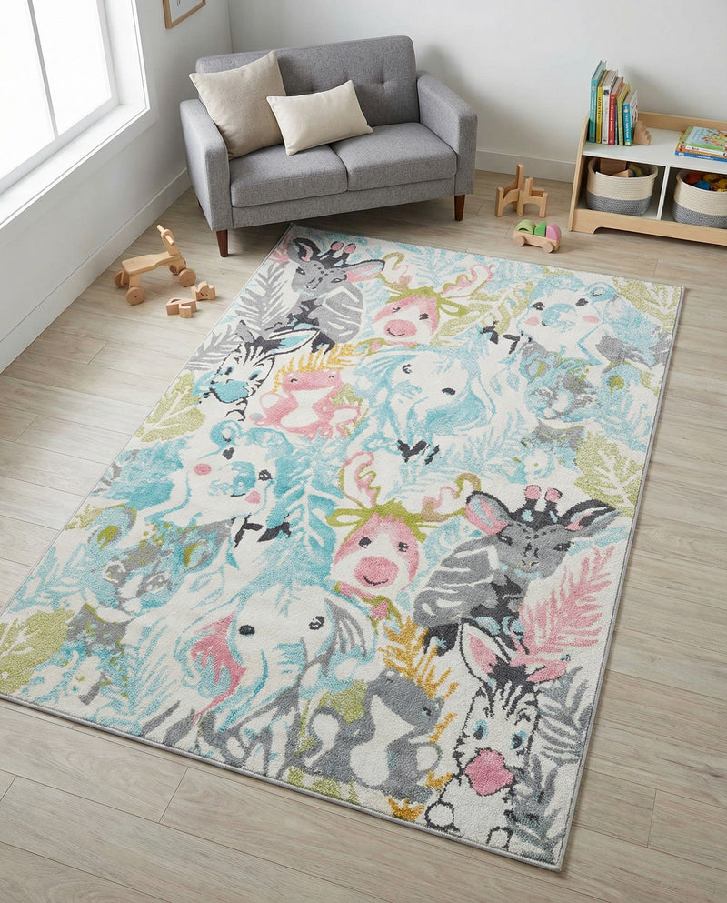 Wonder Tykes Collection Area Rug -  Splash Rectangle Multi  lifestyle 6