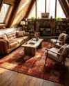 Autumn Meadow Collection Area Rug -  Harvesthill Rectangle Terracotta  lifestyle 23
