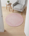 Urban Terrace Collection Area Rug -  Chelsea (Pink) Round Pink  lifestyle 68