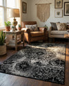Riviera Elegance Collection Area Rug -  Monaco (Black) Rectangle Black  lifestyle 19