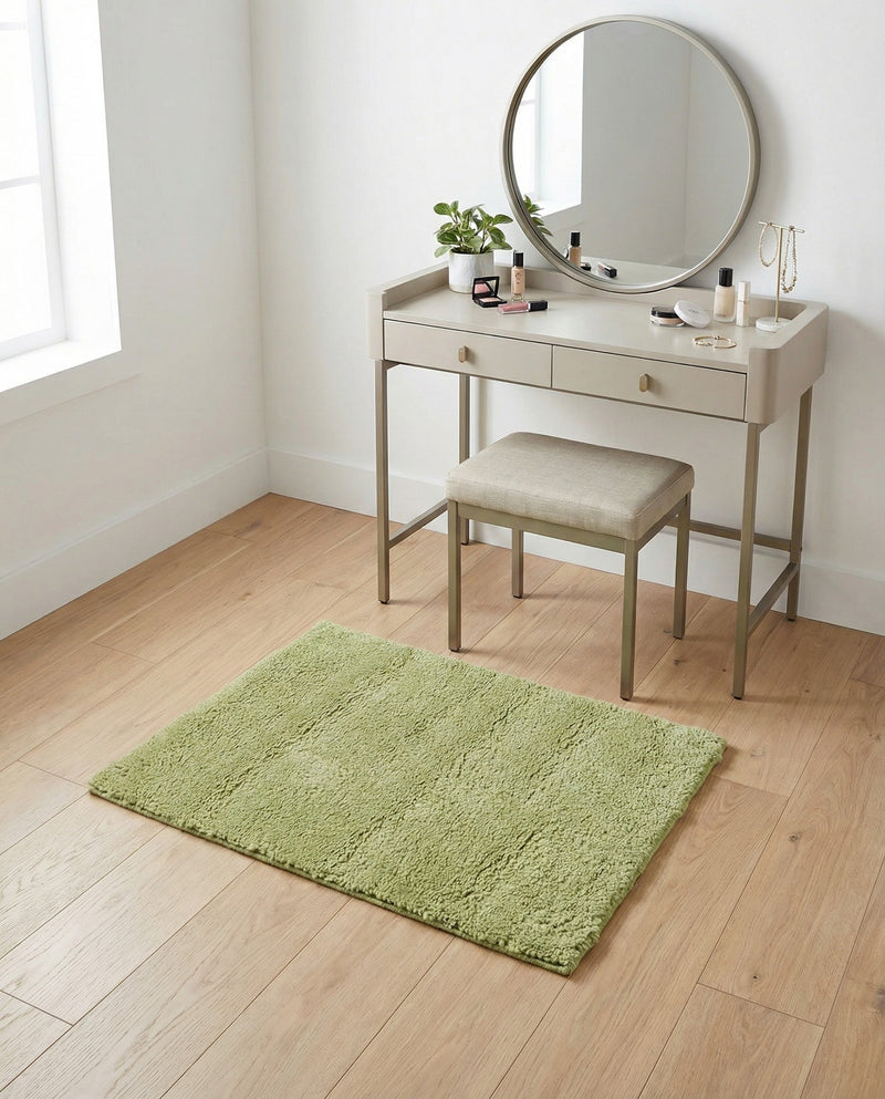 Solid Shag Seaside Collection Area Rug - Azure Cove (Light Green) Rectangle Light Green  lifestyle 12