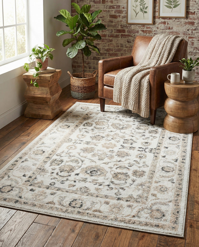 Adriana Terrace Collection Area Rug -  Positano (Ivory) Rectangle Ivory  lifestyle 18