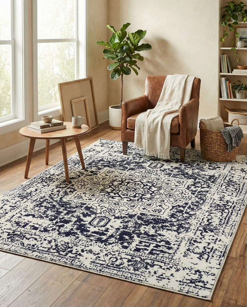 Georgetown Rugs Collection Area Rug - Dupont (Blue) Rectangle Blue  lifestyle 4