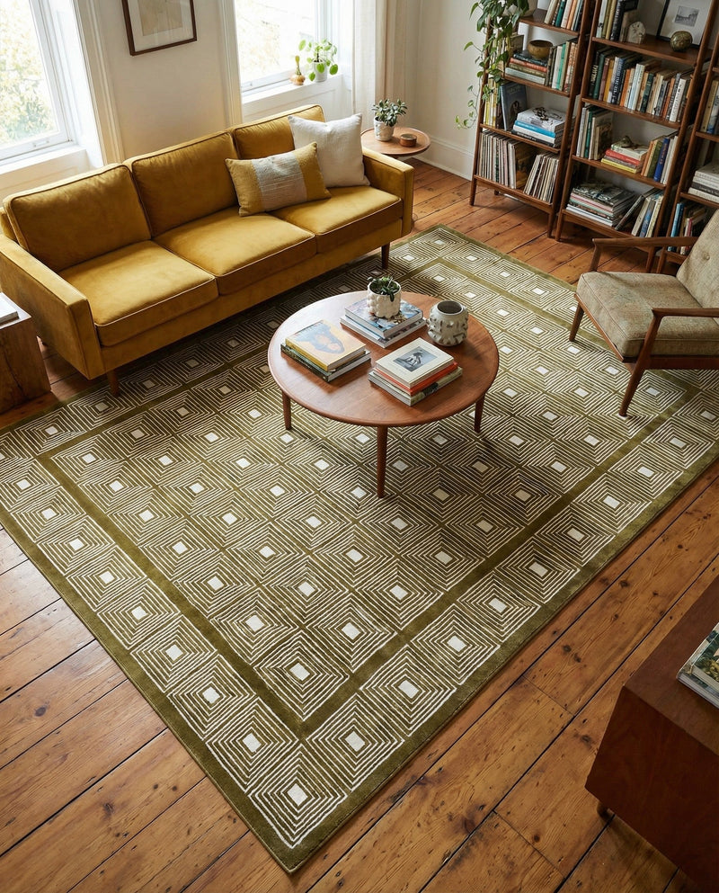 Aravalli Collection Area Rug -  Jaipur Rectangle Olive Green  lifestyle 20