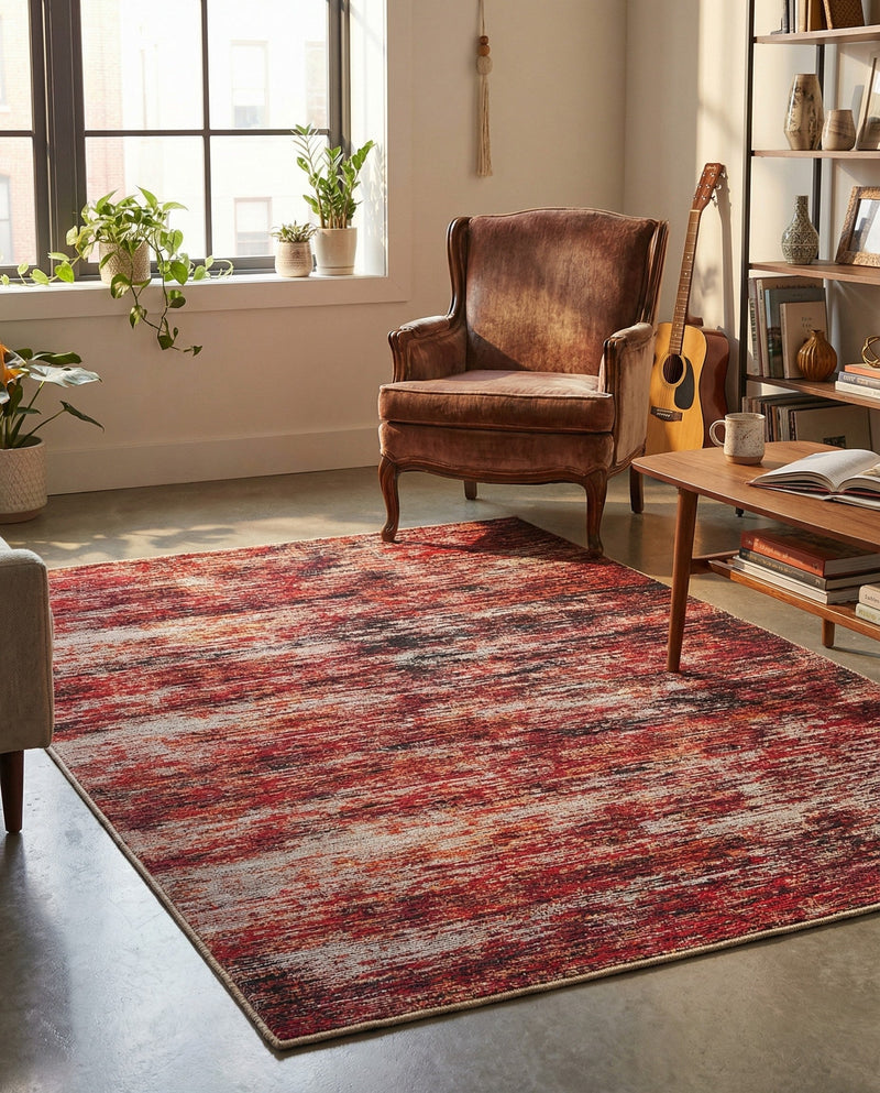 Sahara Essence Collection Area Rug - Oasis (Rust Red) Rectangle Rust Red  lifestyle 13