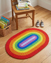 Sunset Isle Wool Braids Collection Area Rug - Paradise Oval Multi  lifestyle 73