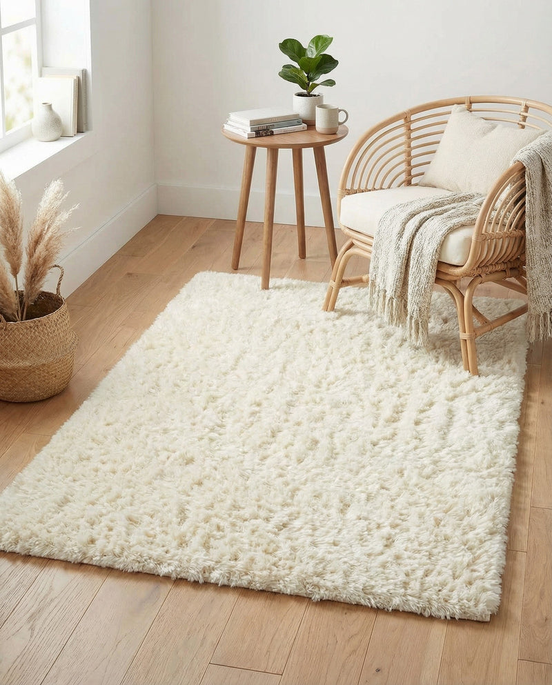 Eternal Plush Oasis Collection Area Rug -  Tranquility (Pearl) Rectangle Pearl  lifestyle 28