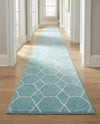 Trellis Mosaic Collection Area Rug - Arborville (Light Blue) Runner Light Blue  lifestyle 34