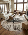 Coastal Haven Collection Area Rug -  Coastline Round Beige  lifestyle 64