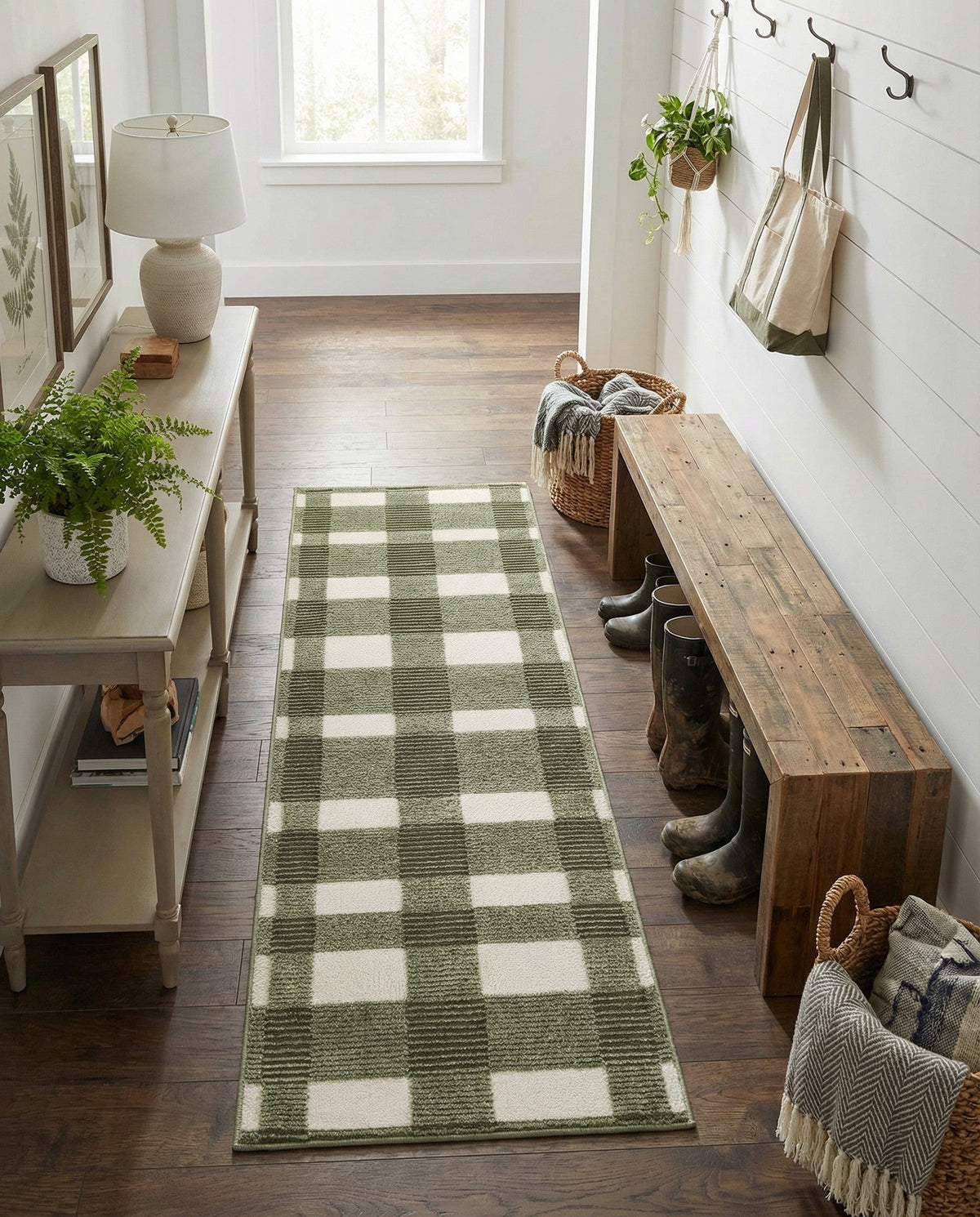 Haven Tapestry Collection Area Rug -  SereneCove Runner Vintage Army Green  lifestyle 59